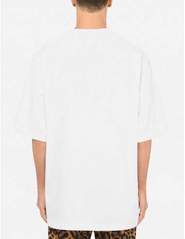 Dolce Gabbana - T-shirt en coton à... Dolce Gabbana - T-shirt en coton à...