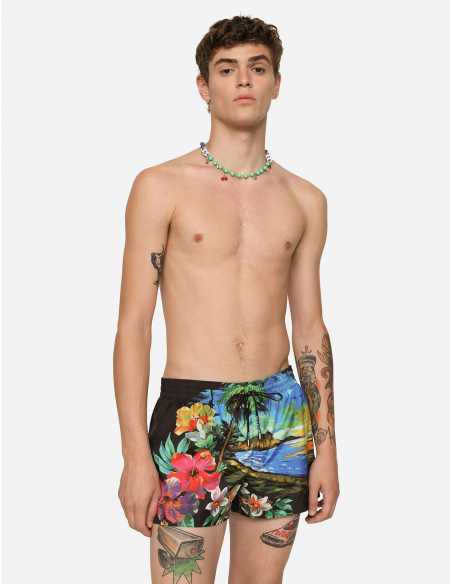 Dolce & Gabbana - Maillot De Bain Imprimé Hawaii
