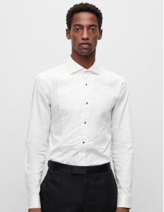Chemise Blanche Slim Fit Stretch Italien - Boss pour homme 2