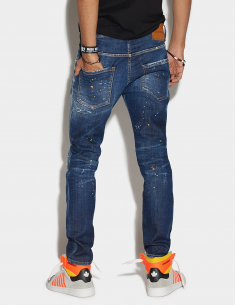 Jean Dark Techno Surf Wash Skater Jeans Bleu - Dsquared2 pour homme 2