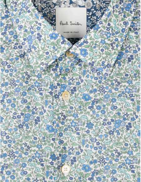Paul Smith - Chemise Liberty Floral Bleue
