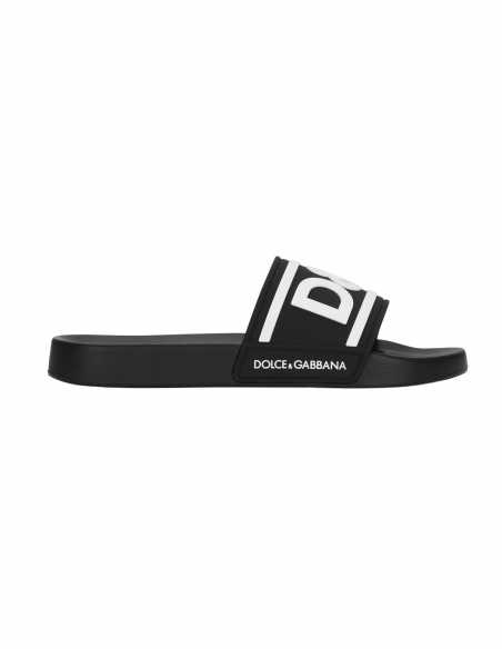 Sandales Noires Caoutchou D&G - Dolce & Gabbana pour homme