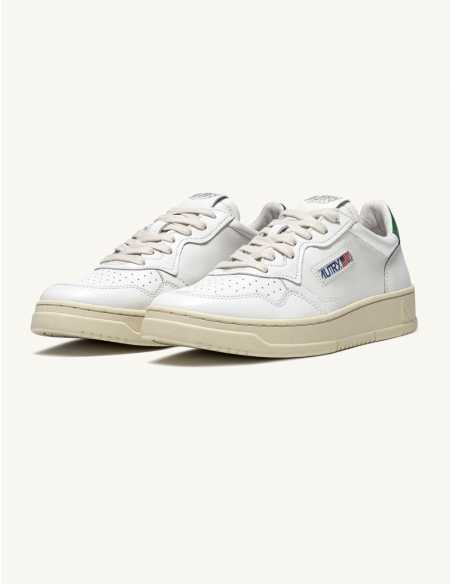 Sneakers Medialist Low Blanches et Vertes - Autry pour homme
