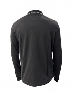 Polo Noir À Manches Longues - Stone Island pour homme 2