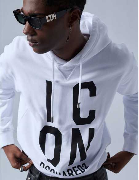 Sweatshirt à Capuche Icon Blanc - Dsquared2 pour homme
