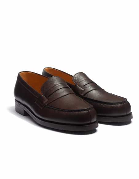 Mocassin 180 Café Homme J.M. Weston présenté de face｜Boutique Homme Toulouse