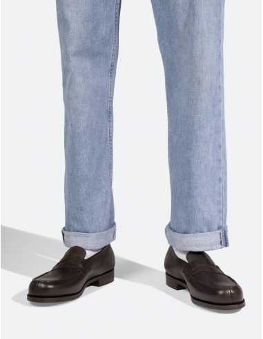 Mocassin 180 Café Homme J.M. Weston présenté porté ｜Boutique Homme Toulouse