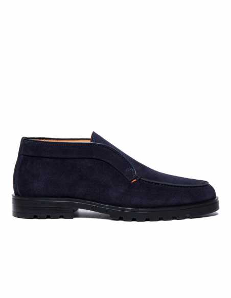 Desert Boot En Daim Bleu - Santoni pour homme