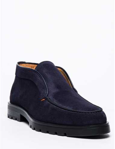 Desert Boot En Daim Bleu - Santoni pour homme