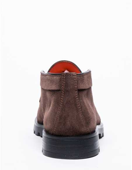 Desert Boot En Daim Marron - Santoni pour homme