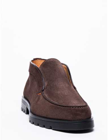 Desert Boot En Daim Marron - Santoni pour homme