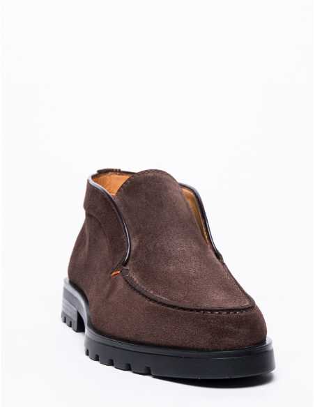 Desert Boot En Daim Marron - Santoni pour homme