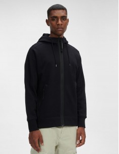 Veste Diagonal Raised Fleece Noire - C.P Company pour homme 2