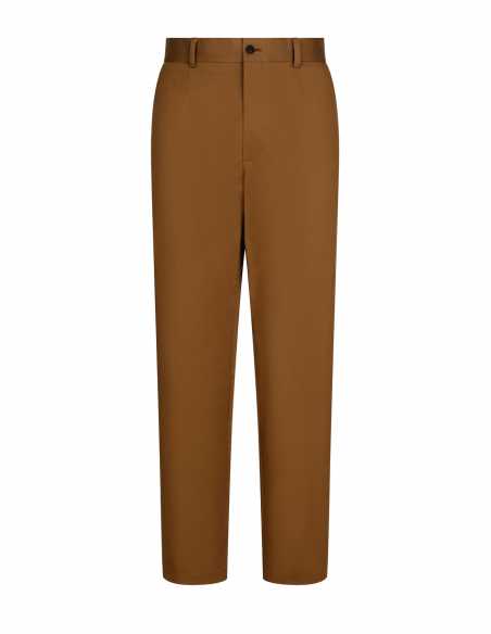dolcegabbana-pantalon-en-gabardine-stretch-en-coton-marron