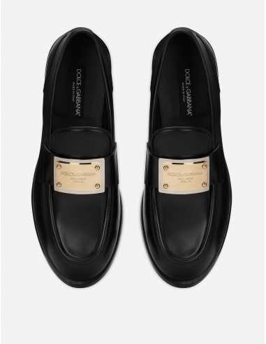 Soulery | Mocassins En Cuir De Veau Brossé Noirs Dolce&Gabbana de dessus | Toulouse Soulery | Mocassins En Cuir De Veau Brossé Noirs Dolce&Gabbana de dessus | Toulouse
