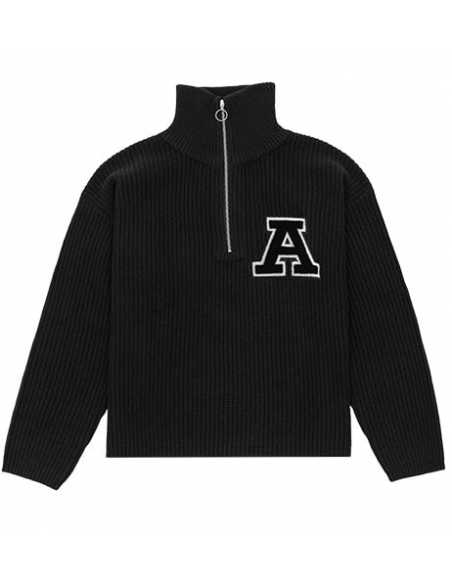 Pull Team En Laine Noir Axel Arigato Homme de face | Toulouse Soulery