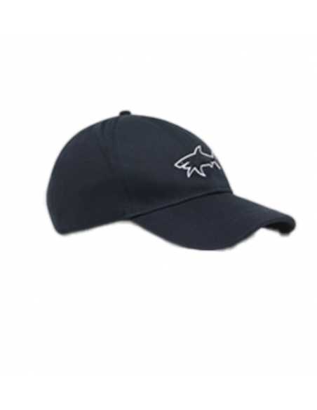 Casquette En Coton Avec Requin Brodé 3D Bleu foncé Paul & Shark Homme présentée de face | Toulouse Soulery
