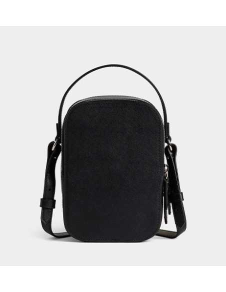 Sac À Bandoulière D2 En Cuir De Veau Noir Dsquared2 Homme présenté de dos | Toulouse Soulery
