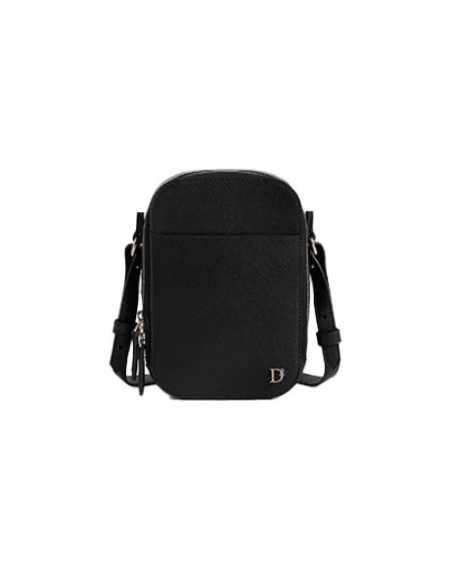Sac À Bandoulière D2 En Cuir De Veau Noir Dsquared2 Homme présenté de face | Toulouse Soulery