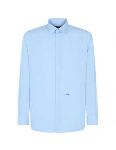 Chemise À Épaules Tombantes Bleu Clair Dsquared2 Homme présentée de face | Toulouse Soulery