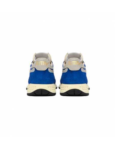 Sneakers Reelwind Low En Nylon Et Daim Bleu Électrique Autry Homme présentées de dos | Toulouse Soulery