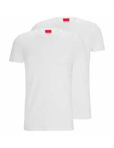 Lot De Deux T-Shirts Slim Fit En Coton Stretch Hugo Homme présenté de face | Toulouse Soulery