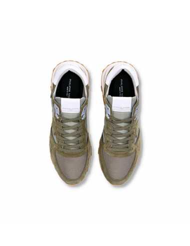 Sneakers Tropez en Daim Kaki Philippe Model Homme présentées de dessus | Toulouse Soulery