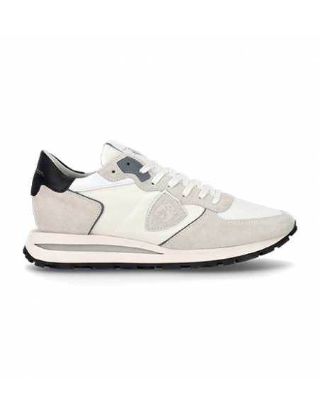 Sneakers Tropez En Daim Blanches Philippe Model Homme présentées de profil | Toulouse Soulery