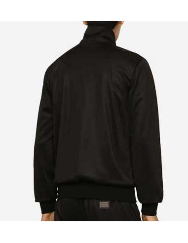Sweat En Jersey Technique Zippée À Logo Noir Dolce & Gabbana Homme présenté porté de dos | Toulouse Soulery Sweat En Jersey Technique Zippée À Logo Noir Dolce & Gabbana Homme présenté porté de dos | Toulouse Soulery