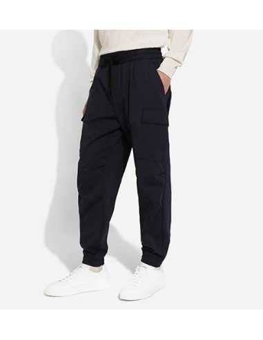 Pantalon Cargo en Coton Stretch avec Plaquette Bleu Homme Dolce & Gabbana Homme Porté de 3/4|Toulouse Soulery