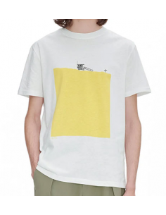 T-shirt Crush Blanc Et Jaune A.P.C. Homme présenté de face | Toulouse Soulery 2
