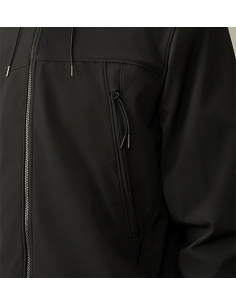 Veste Shell-R À Capuche Goggle Noire C.P Company Homme présentée de face | Toulouse Soulery 2