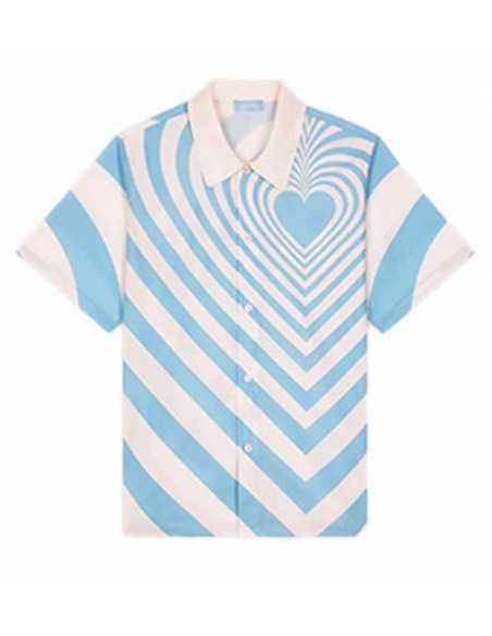 Chemise Cœur Infini Bleu Ciel 3.Paradis Homme présentée de face | Toulouse Soulery