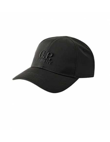Casquette Chrome-R Logo Noire C.P Company présentée de face | Toulouse Soulery