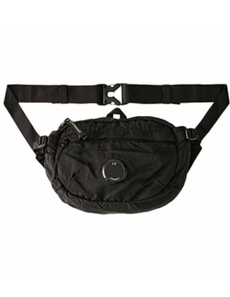 Sac Ceinture Nylon B Crossbody Pack Noir C.P Company présenté de face | Toulouse Soulery