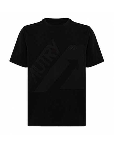T-shirt En Coton Jersey Maxi Impression Noir Autry Homme présenté de face | Toulouse Soulery