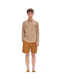 Chemise Cassel Logo Beige A.P.C. présentée de face | Toulouse Soulery 2