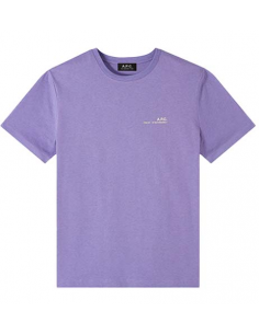 T-shirt Item H Overdye Violet Chiné A.P.C. présenté de face | Toulouse Soulery