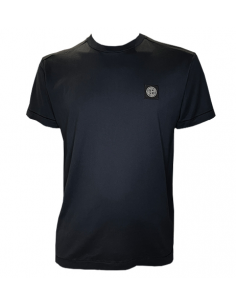 T-shirt En Jersey De Coton Bleu Marine Stone Island présenté de face | Toulouse