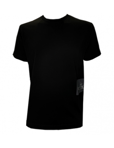 T-shirt 'Institutional One' Print Noir Stone Island Homme présenté de face | Toulouse Soulery