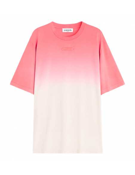 T-shirt Droit Effet Dégradé Vanille et Rose Lanvin Homme présenté de face | Toulouse Soulery