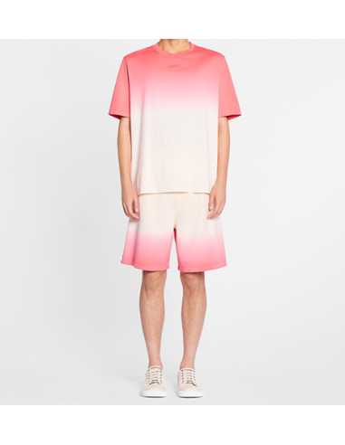T-shirt Droit Effet Dégradé Vanille et Rose Lanvin Homme présenté porté de face | Toulouse Soulery