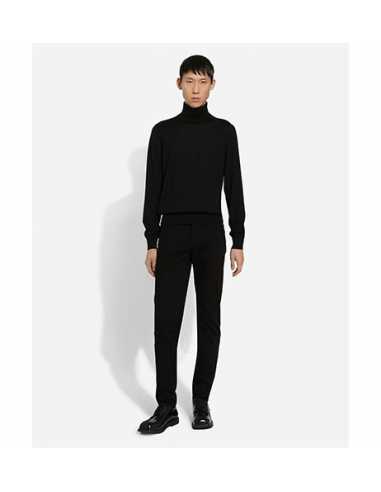 Jean Slim Stretch Noir Délavé D&G présenté porté de face | Toulouse Soulery