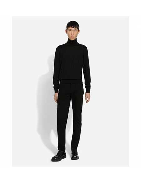 Jean Slim Stretch Noir Délavé D&G présenté porté de face | Toulouse Soulery