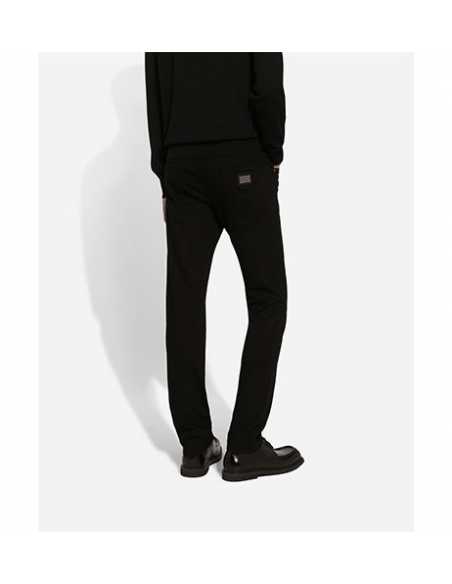 Jean Slim Stretch Noir Délavé D&G présenté porté de dos | Toulouse Soulery