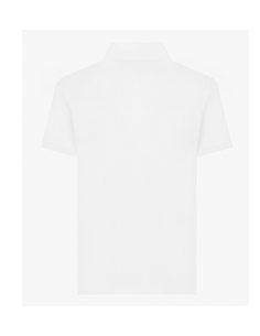Polo En Coton Blanc Avec Étiquette Griffée D&G présenté de face | Toulouse Soulery 2