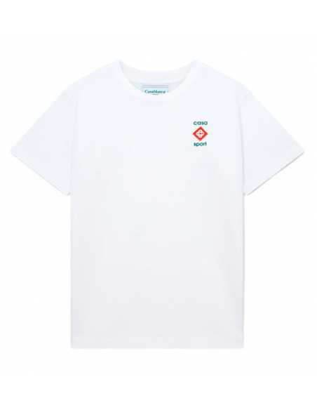 T-shirt Surdimensionné 3D Casa Sport Blanc Casablanca présenté de face | Toulouse Soulery