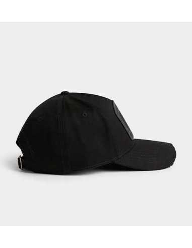 Casquette De Baseball Noire Écusson D2 Dsquared2 présentée de profil | Toulouse Soulery