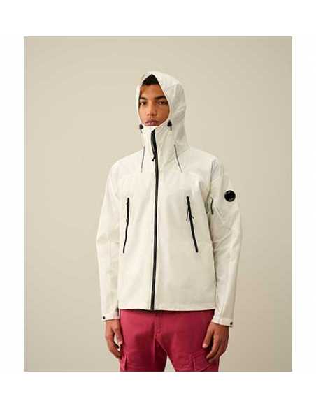 Veste À Capuche Pro-Tek Blanche C.P Company Homme présentée portée de face | Toulouse Soulery
