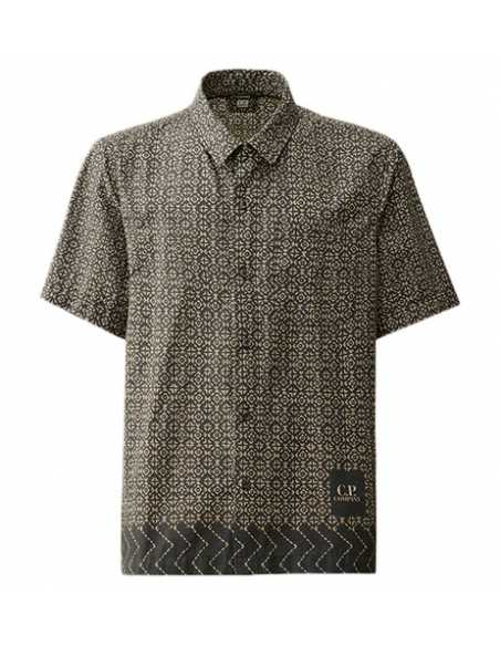 Chemise En Popeline Imprimée Baja Noire C.P Company Homme présentée de face | Toulouse Soulery